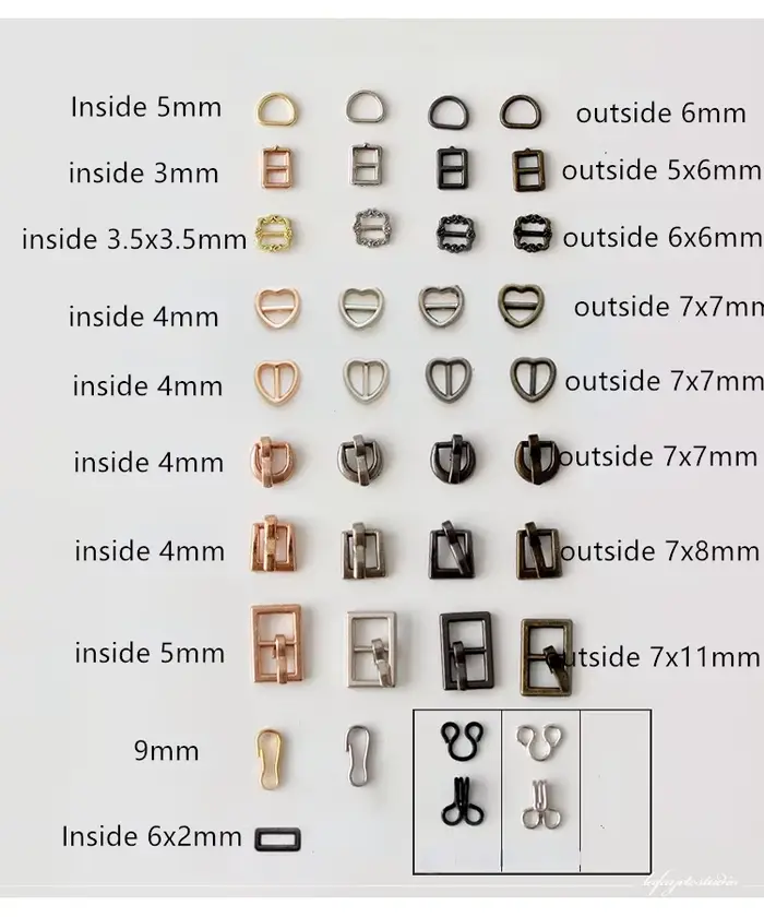 Mini boutons pour bricolage de vêtements de poupée, 20 pièces, sac en jean, boucles métalliques, vêt