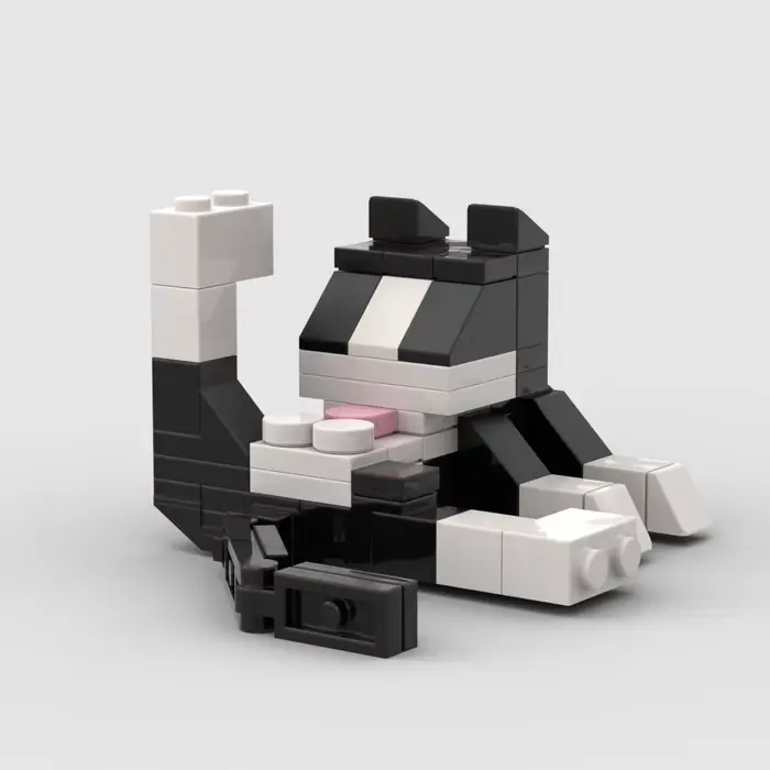 Série animale 62 pièces briques MOC chat Figires bricolage blocs de construction enfants jouets éduc