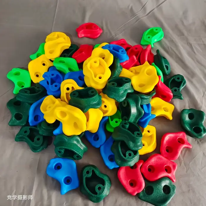 Mur d'escalade en plastique pour enfants, jeux d'intérieur et d'extérieur, ensemble de pierres d'escalade, aire de jeux, bricolage, mur de pierre de roche, couleur aléatoire