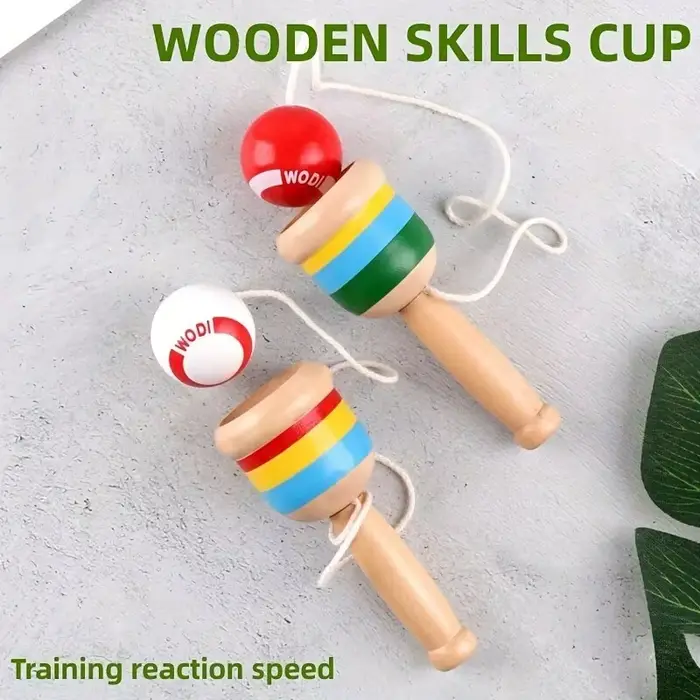 Jouet Montessori en bois, tasse d'épée, développement de l'intelligence, jouets lisses, jeux éducati