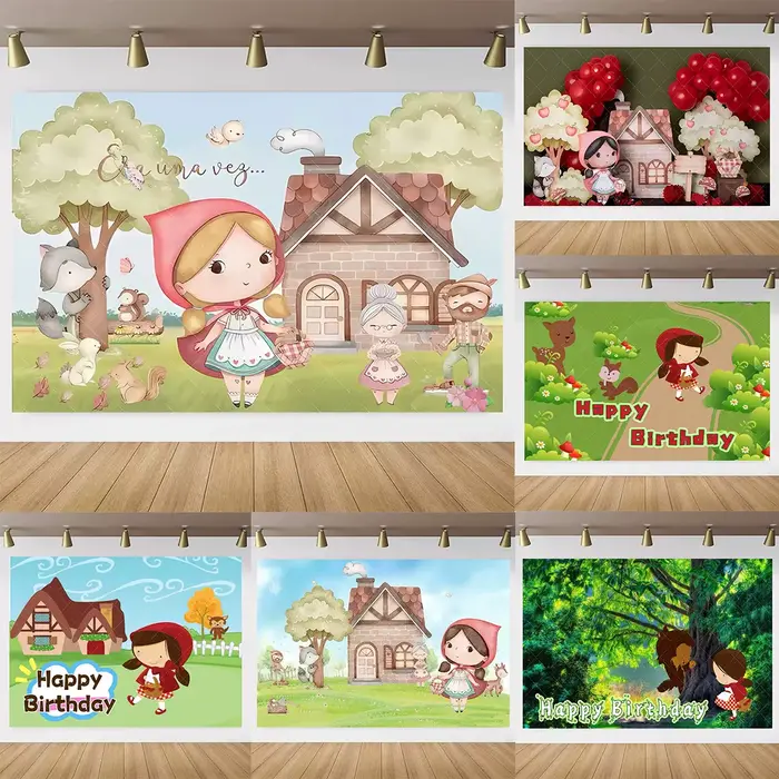 Toile de fond du petit chaperon rouge pour fille