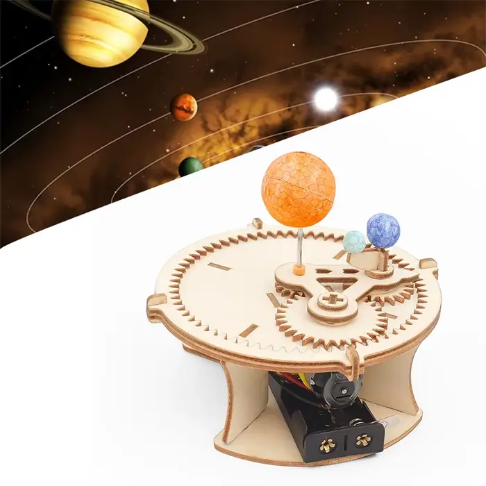 Système solaire en bois pour enfants modélisation astronomie puzzle kit éducatif occasions spéciales
