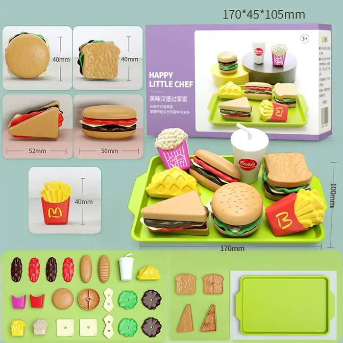 Jouets de simulation de nourriture pour enfants : mini-cuisine, ensemble de jeu d'imitation, jeu d'a