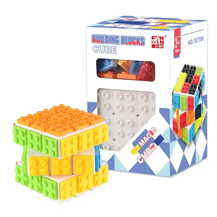 Blocs de construction 3D Puzzle magique Cube 3x3x3 bricolage Fidget jouet brique puzzle professionne