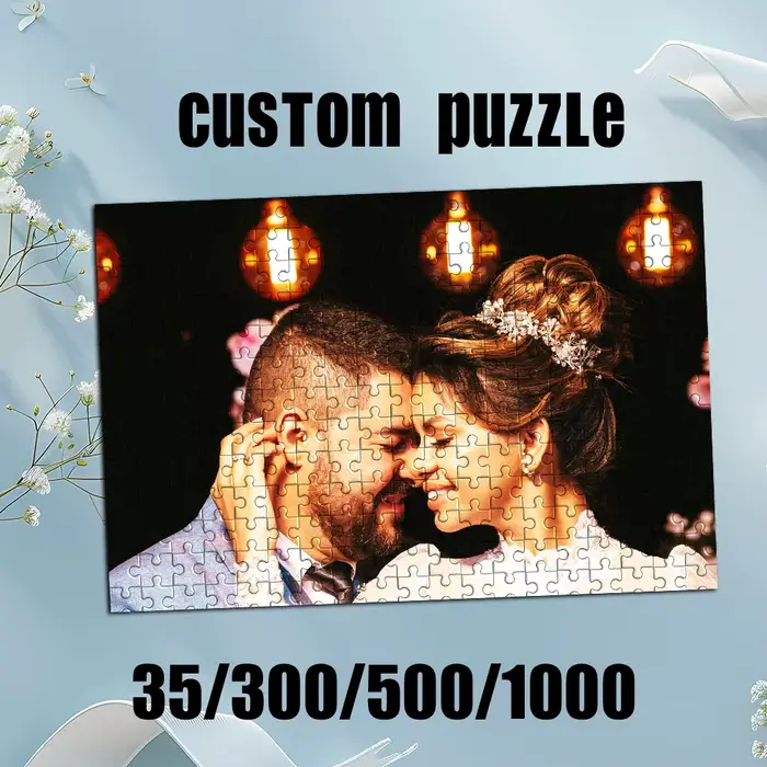 Puzzle photo personnalisé, 35/300/500/1000 pièces, cadeau unique pour papa, maman, fête des mères