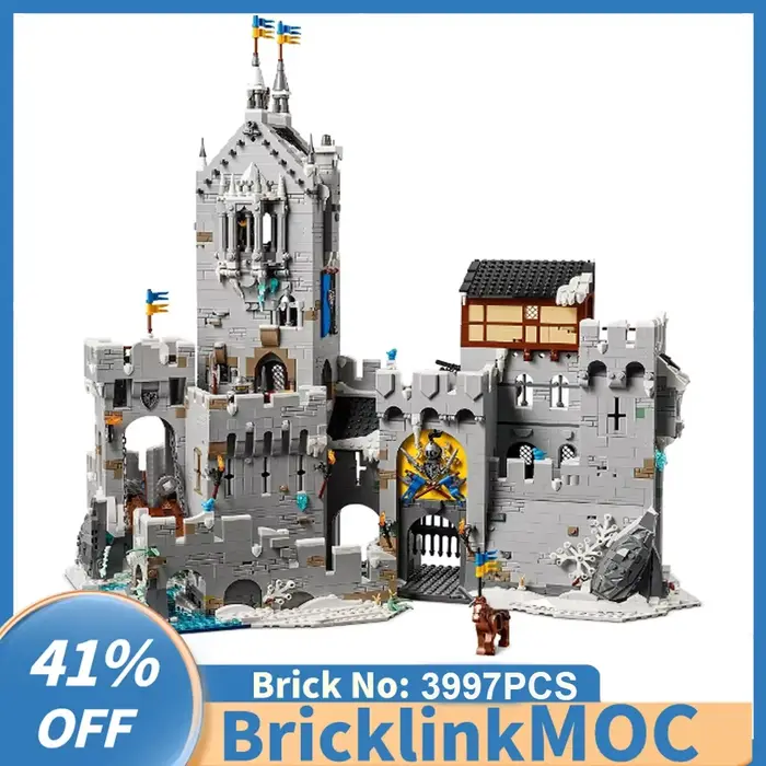 NOUVEAU 3997 pièces Européenne Médiévale Street View MOC Montagne Forteresse modèle DIY idées créatives enfant Jouet Assemblage Puzzle Cadeau D'anniversaire