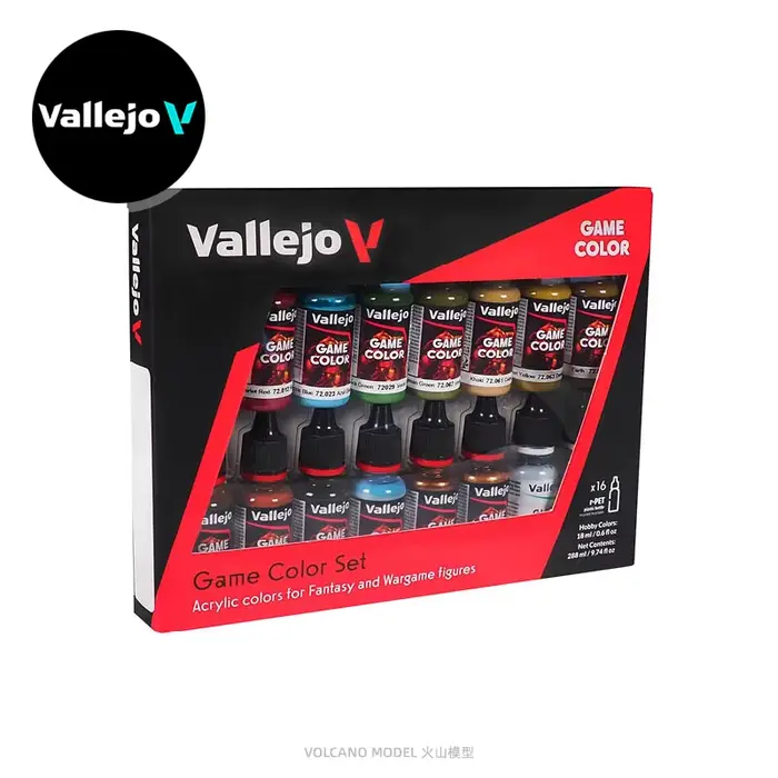 Vallejo - Ensemble de spécialistes des couleurs de jeu | Ensemble Expert pour les figurines Fantasy et Wargame | 16 bouteilles x 18 ml (0,60 fl.oz.)