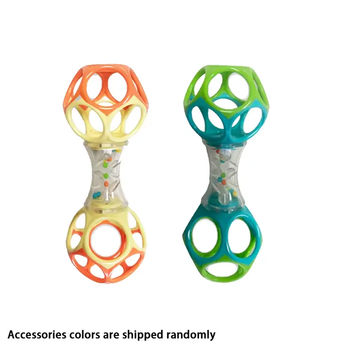 Jouet d'haltère à hochet et à secouer en silicone doux pour bébé 0-6 mois 7-12 mois 13-24 mois 25-36 mois occasions spéciales sécurité et développement motor et sensoriel