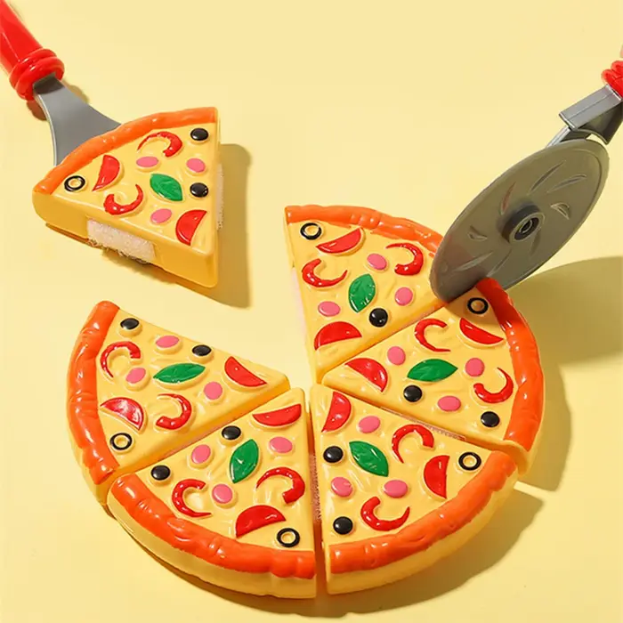 Jouet de coupe de Pizza pour enfants, Simulation de Dinette de Pizza en plastique, jouet de cuisine 