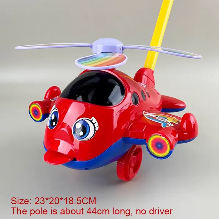 Bébé marcheur jouet main pousser enfant en bas âge jouet avion voiture jouets pousser le long marche