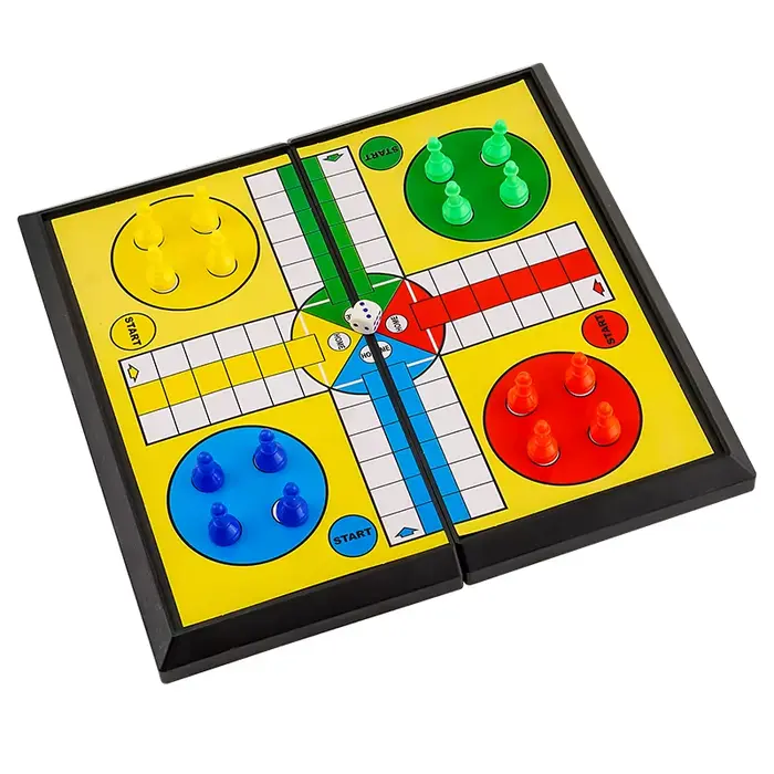 Jeu de société International Ludo pour enfants : jeu d'échecs pliable portable, jouet éducatif, jeu 