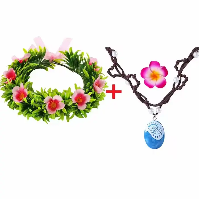 Guirlande de Moana pour filles, couronne de fleurs, coiffure pour enfants et adultes, Costume de pri