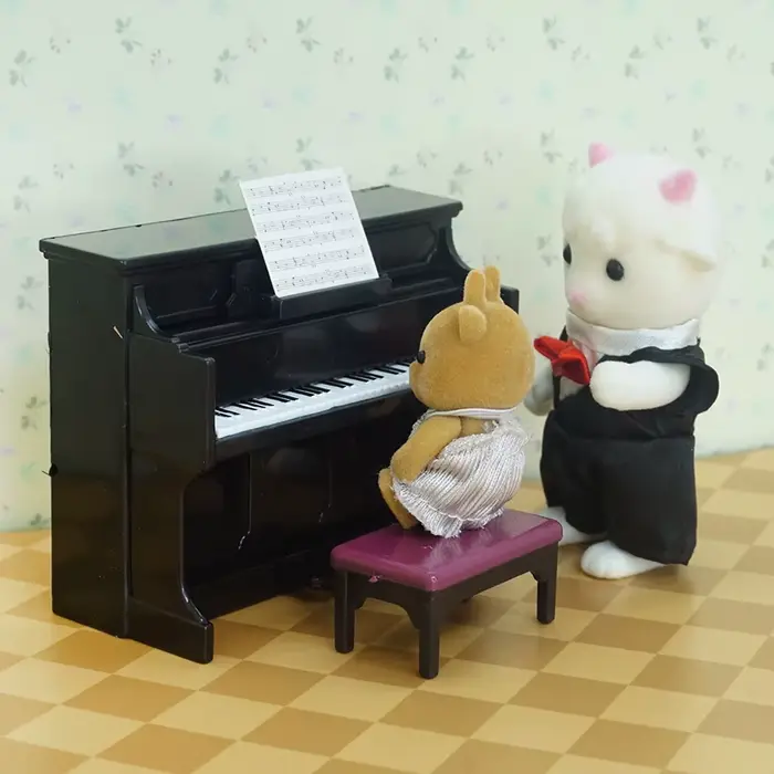 Accessoires pour maison de poupée de Piano Miniature 1:12, Mini réplique de Piano de Simulation avec
