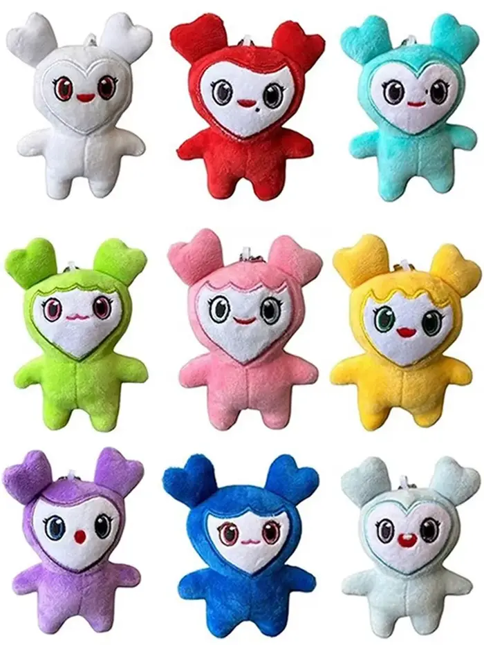 9 pièces/lot Lovelys peluche coréenne Super étoile en peluche dessin animé Animal deux fois Momo pou